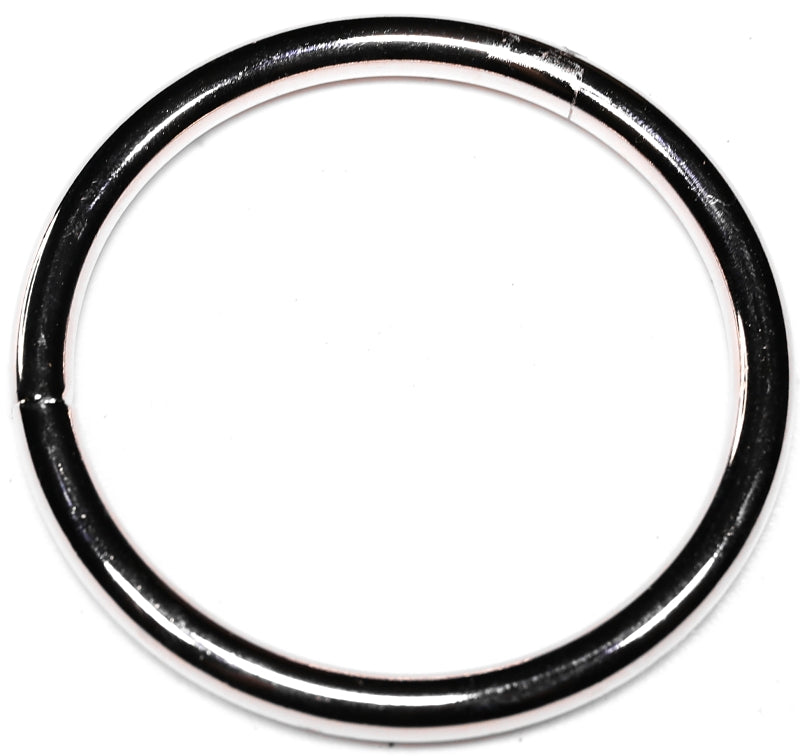 BARON Baron 2-2-1/2 Round Weld Ring, 300 lb Working Load, 2-1/2 in Dia Ring, #2 Chain, Steel, Zinc