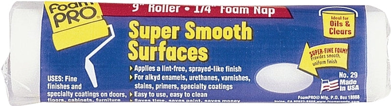 FOAMPRO Foampro 29 Roller Cover, 1/4 in Thick Nap, 9 in L