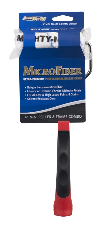 ARROWORTHY Barracuda 411B-MFR3C Rod Frame and Mini Cover, 3/8 in Nap, Microfiber Cover, 4 in L Roller