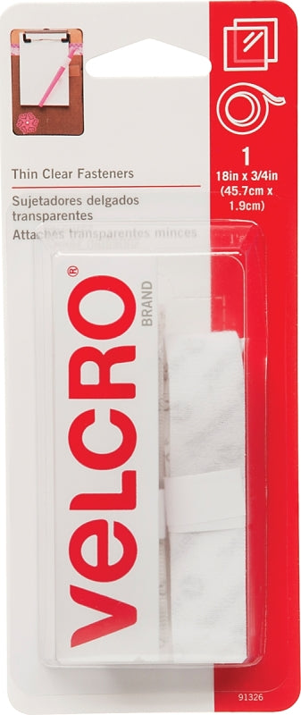 VELCRO BRAND VELCRO Brand 91326 Hook and Loop Fastener, 3/4 in W, 18 in L, Clear, 5 lb HARDWARE & FARM SUPPLIES VELCRO BRAND