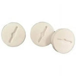 HUBBELL Hubbell 5269-6 Closure Plug, 13/16 in Dia, 5/16 in L, 13/16 in W, Metal, White