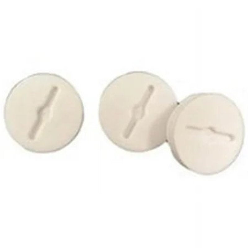 HUBBELL Hubbell 5269-6 Closure Plug, 13/16 in Dia, 5/16 in L, 13/16 in W, Metal, White