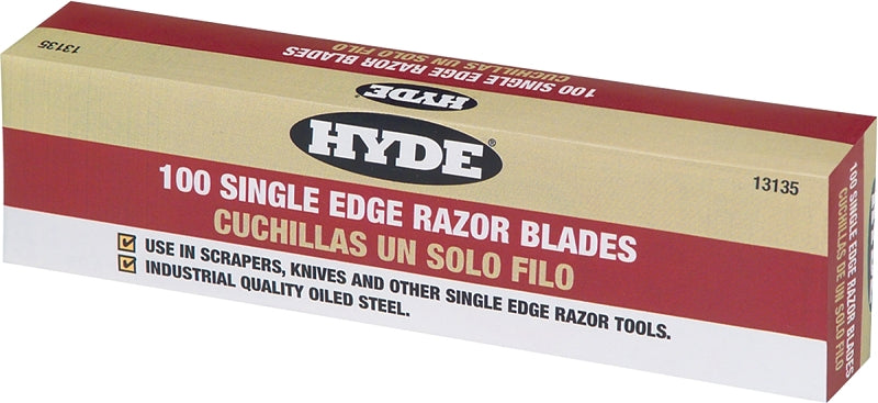 HYDE Hyde 13135 Blade, Razor, 1-Edge Blade, 3/4 in W Blade, Steel Blade