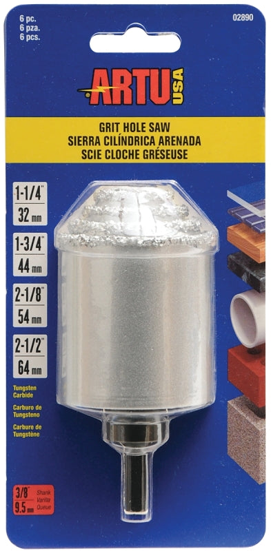 ARTU ARTU 02890 Hole Saw Kit, 6-Piece, Tungsten Carbide HARDWARE & FARM SUPPLIES ARTU