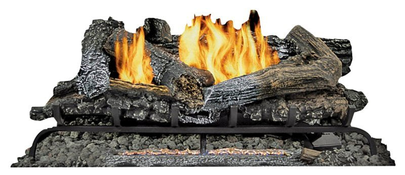 KOZY WORLD Kozy World GLD2465R Vent-Free Fireplace Log Set with Remote, 13 in L, 24 in W