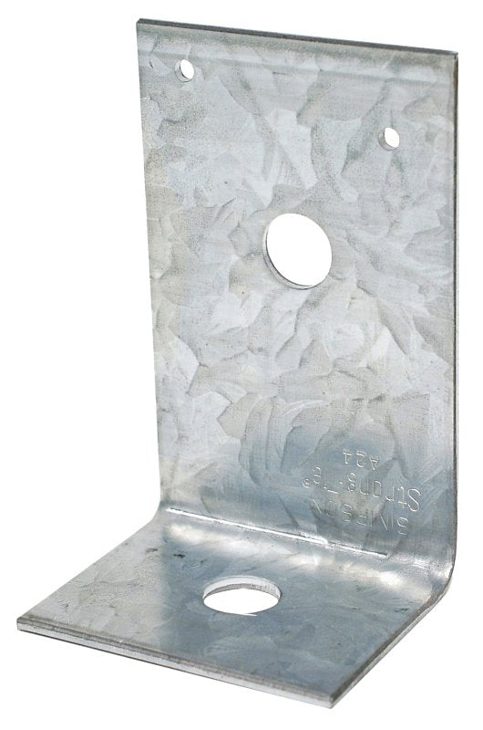 SIMPSON STRONG-TIE Simpson Strong-Tie A24 Angle, 2 in H, 2-1/2 in D, 3-7/8 in W, Steel, Silver, Galvanized