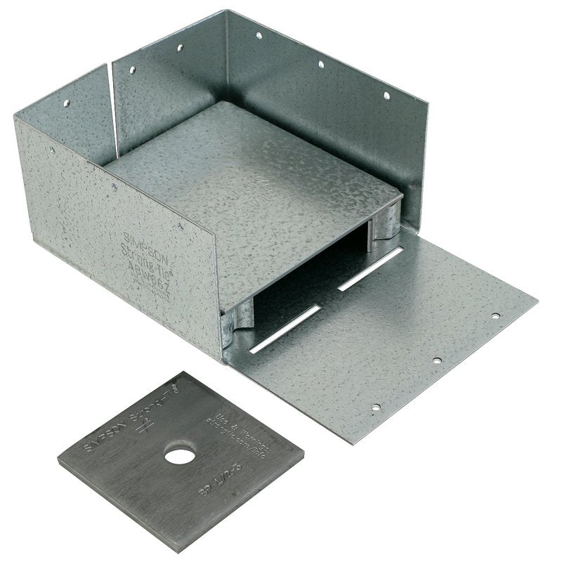 SIMPSON STRONG-TIE Simpson Strong-Tie ABW Series ABW66Z Post Base, 1190 lb Uplift, 12,935 lb Down DF/SP, 6 x 6 in Post, Steel, ZMAX, 1/PK HARDWARE & FARM SUPPLIES SIMPSON STRONG-TIE