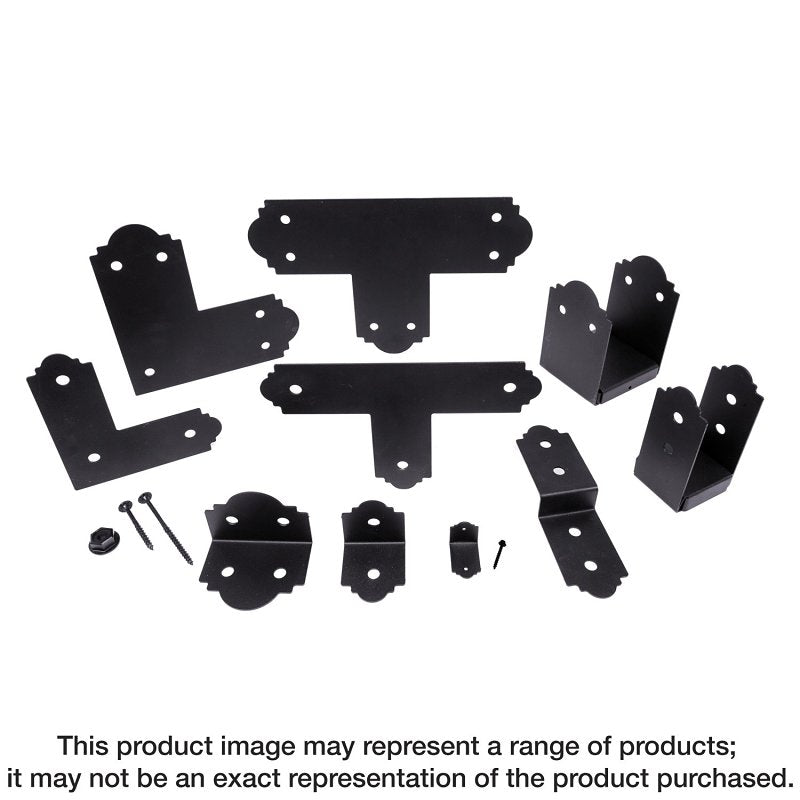 SIMPSON STRONG-TIE Simpson Strong-Tie Mission APA4 90 deg Angle, 3 in W, 3-1/4 in D, 3 in H, Steel, Black, Powder-Coated