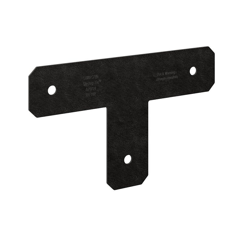 SIMPSON STRONG-TIE Simpson Strong-Tie APVT APVT4 Flat T-Strap, 13-1/2 in L, 3 in W, Steel, Powder-Coated/ZMAX
