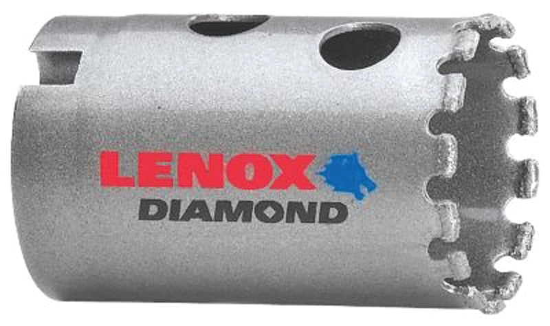 LENOX Lenox Diamond 1211520DGHS Hole Saw, 1-1/4 in Dia, 1-5/8 in D Cutting