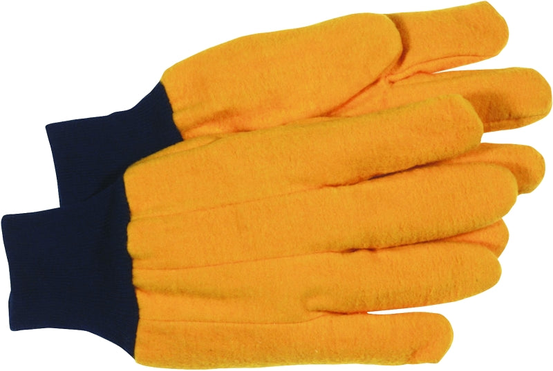 BOSS MFG Boss Chore B62142-L Work Gloves, L, Clute Thumb, Knit Wrist Cuff, Cotton/Polyester Flannel, Yellow CLEANING & JANITORIAL SUPPLIES BOSS MFG