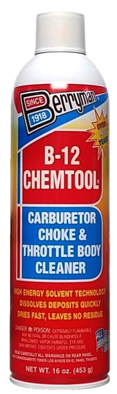 BERRYMAN PRODUCTS Berryman B-12 Chemtool 0117 Throttle Body Cleaner, 16 oz, Liquid, Aromatic