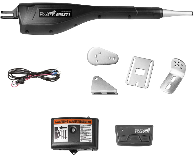 MIGHTY MULE Mighty Mule MM271 Gate Opener, Battery, 12 ft Max Gate L