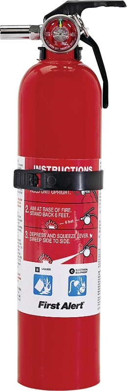 FIRST ALERT First Alert GARAGE1 Rechargeable Fire Extinguisher, 2.5 lb, Sodium Bicarbonate, 10-B:C Class