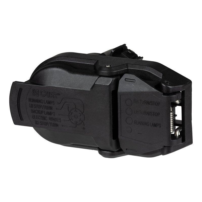 CURT Curt 57020 Dual-Output Connector Plug, 12 V, Black