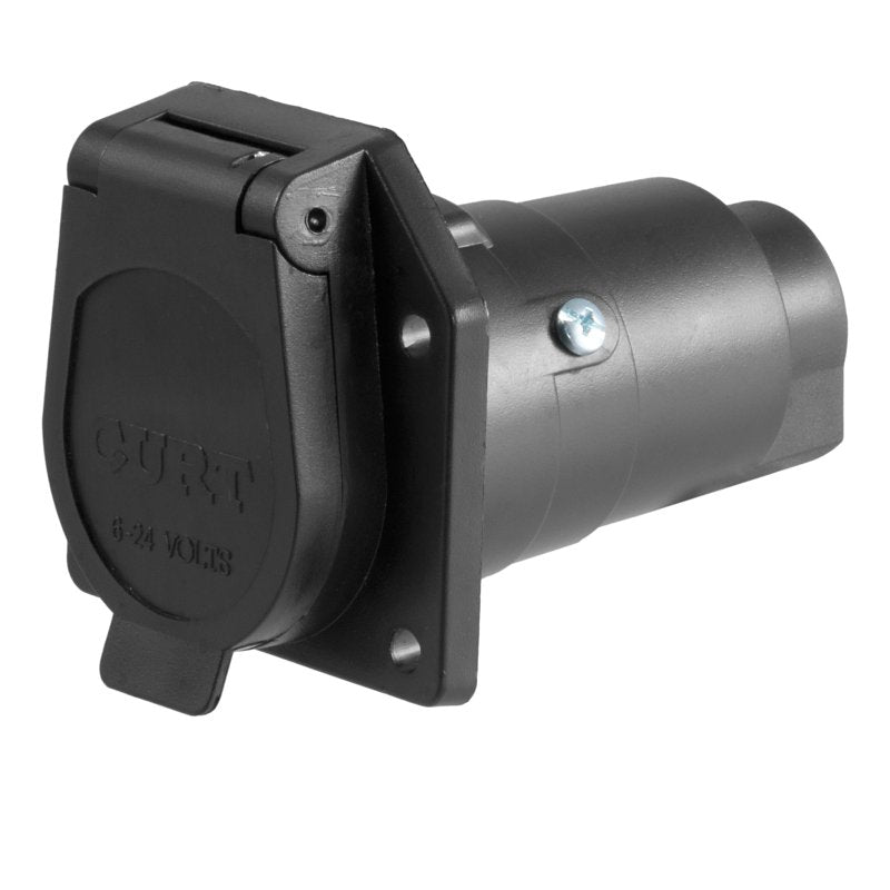 CURT Curt 58151 Vehicle End Connector Socket, 12 V, Black