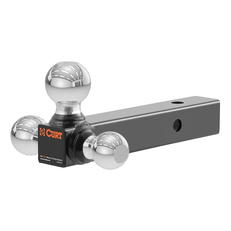 CURT Curt 45001 Ball-Mount, 1-7/8, 2, 2-5/16 in Dia Hitch Ball, Steel, Powder-Coated