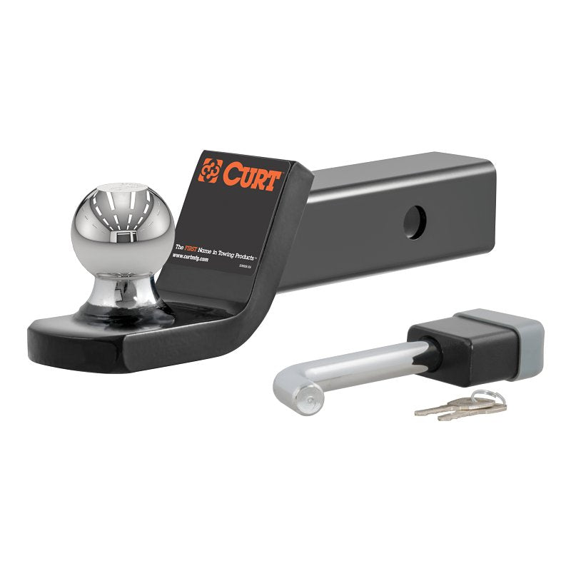 CURT Curt 45141 Towing Starter Kit, Cat Class 3, 1-Hole, 2 in, 2 in Dia Hitch Ball, Powder-Coated