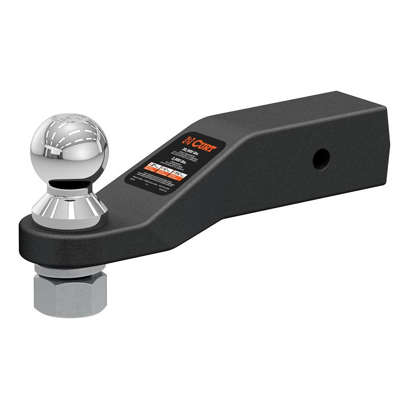 CURT Curt 45371 Loaded Ball Mount, 2 in Drop, 2-5/16 in Dia Hitch Ball, Steel, Powder-Coated, 1/PK AUTOMOTIVE CURT