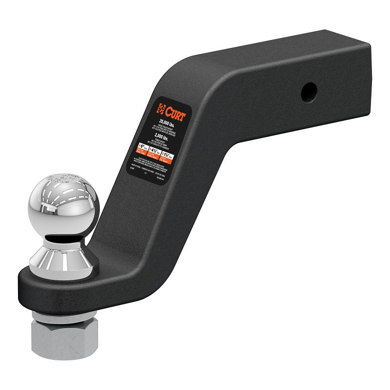 CURT Curt 45373 Loaded Ball Mount, 6 in Drop, 2-5/16 in Dia Hitch Ball, Steel, Powder-Coated, 1/PK AUTOMOTIVE CURT
