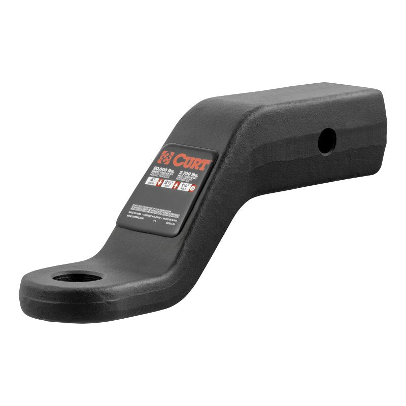CURT Curt 45458 Ball Mount, 8-1/2 in L, 4 in Drop, 2-1/2 in Rise, Class 5 Hitch, Steel, Carbide AUTOMOTIVE CURT