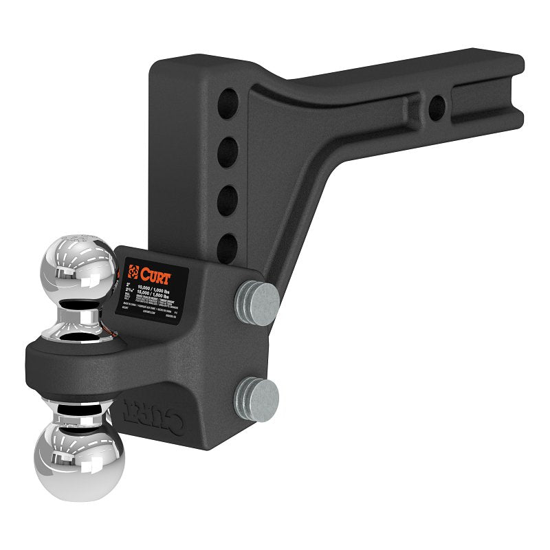 CURT Curt 45935 Adjustable Trailer Hitch Dual-Ball Mount, 5-1/2 in Drop, 4-1/2 in Rise, 2, 2-5/16 in Dia Hitch Ball, 1/PK AUTOMOTIVE CURT