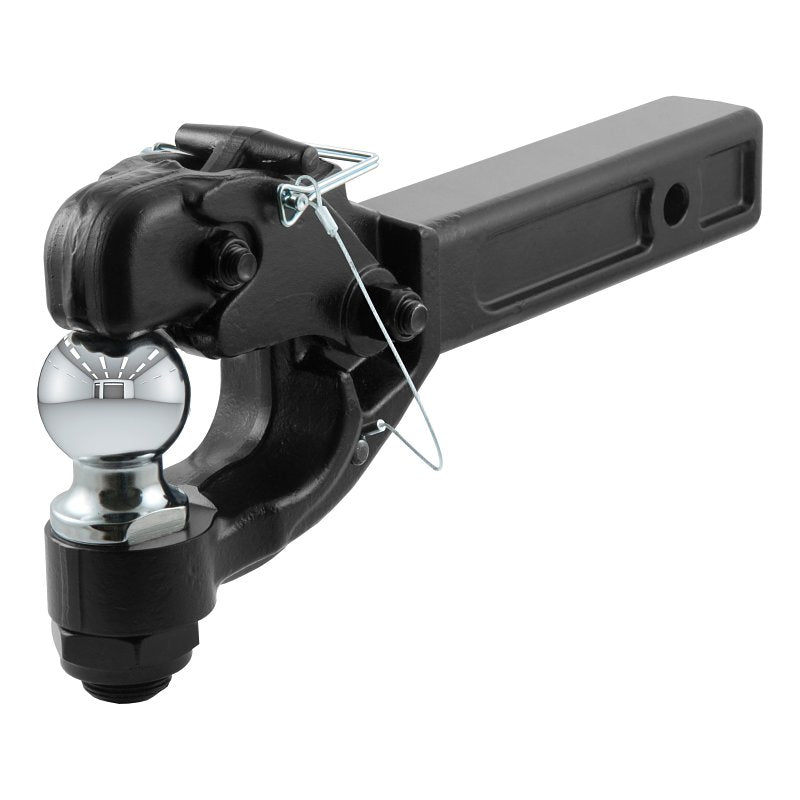 CURT Curt 48007 Ball and Pintle Combination, 2 in Dia Eye, 10,000, 16,000 lb Working Load, Steel, Powder-Coated