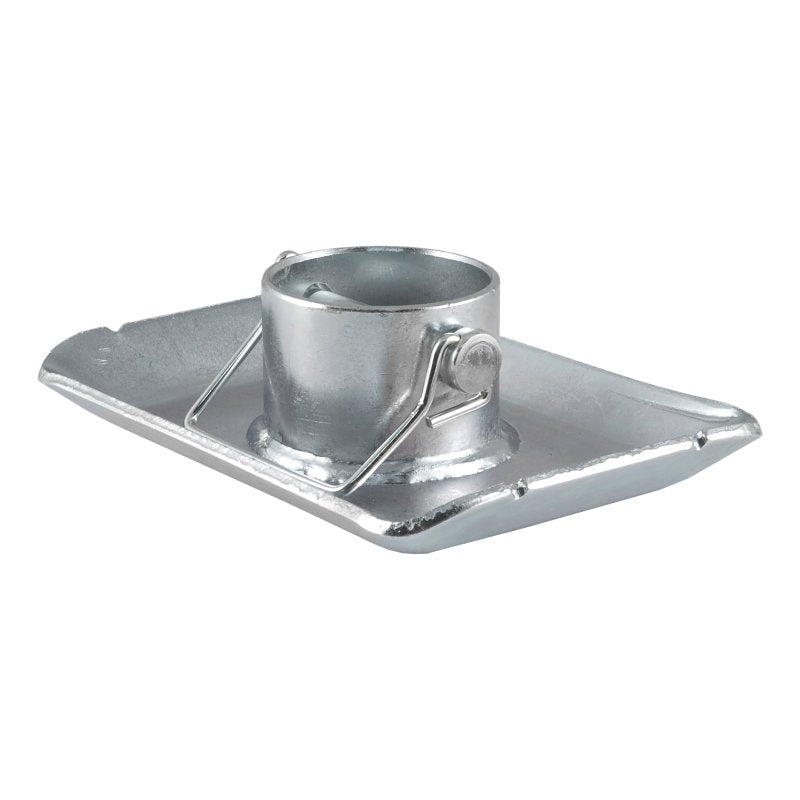 CURT Curt 28273 Jack Foot, For: 2 in Dia Tube, 2000 lb, Pin-On Locking, Steel, Clear Zinc