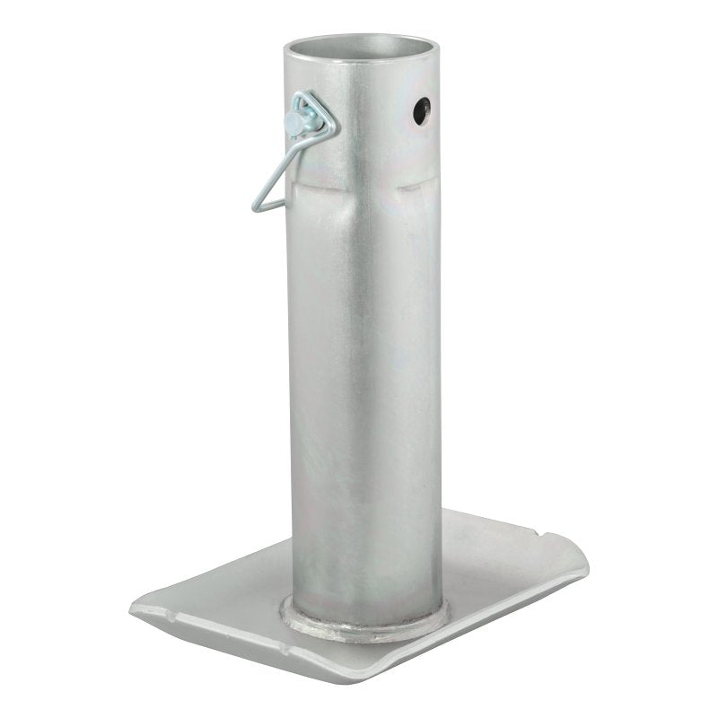 CURT Curt 28275 Jack Foot, For: 2 in Dia Tube, 2000 lb, Pin-On Locking, Steel, Clear Zinc, 1/PK AUTOMOTIVE CURT