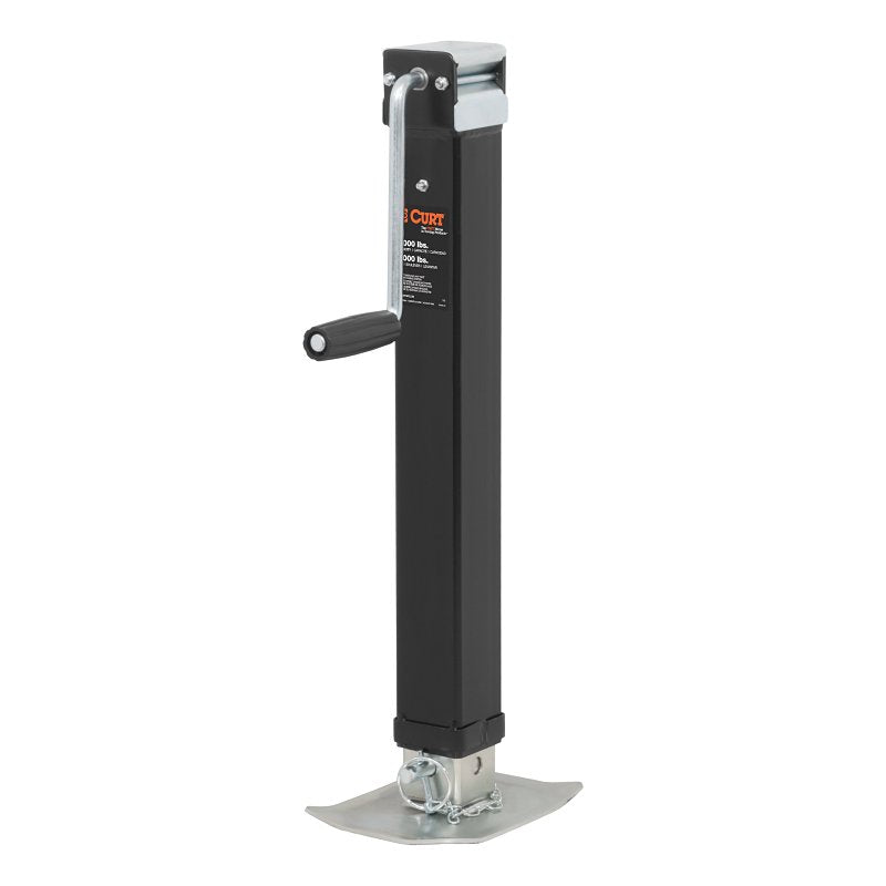 CURT Curt 28575 Square Jack, 7000 lb Lifting, 15 in Max Lift H, Black AUTOMOTIVE CURT