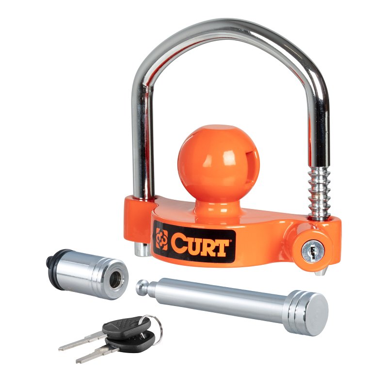 CURT Curt 23092 Hitch and Coupler Lock Set, Universal Lock, Steel, Powder-Coated AUTOMOTIVE CURT