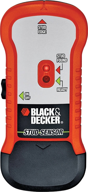 BLACK & DECKER Black+Decker SF100 Stud Sensor, 3/4 in Detection, Orange, Detectable Material: Metal/Wood TOOLS BLACK & DECKER