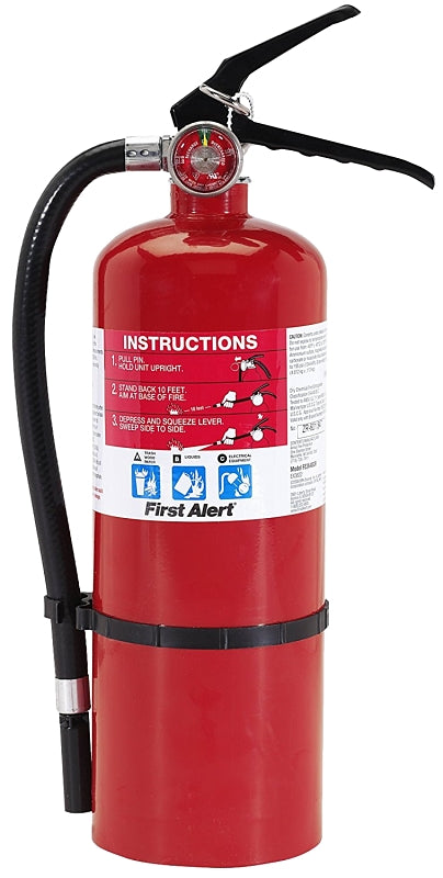 FIRST ALERT First Alert PRO5/BRKT5 Rechargeable Fire Extinguisher, 5 lb, Monoammonium Phosphate