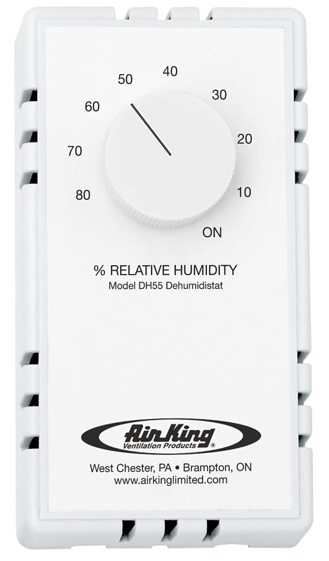 AIR KING Air King DH55 Humidity Sensing Switch, White, For: Exhaust Fans PLUMBING, HEATING & VENTILATION AIR KING