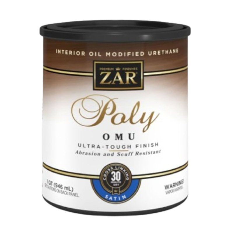 ZAR ZAR 36212 Polyurethane, Water Base, Milky Clear, Liquid, 1 qt Can, 1.06 Specific Gravity
