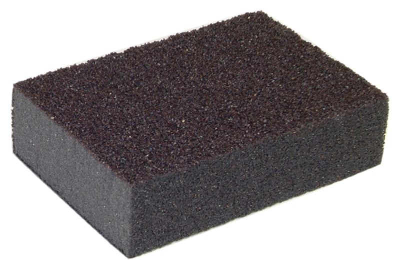 NORTON Norton MultiSand 49505 Sanding Sponge, Black, 4 in L, 2-3/4 in W, Coarse, Medium BUILDING MATERIALS NORTON
