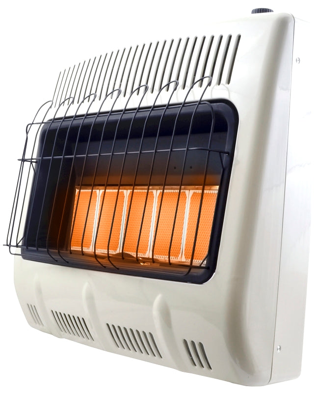 MR HEATER Mr. Heater MHVFDF30RTT Vent-Free Radiant Dual Heater, 31 in W, 28.37 in H, 30,000 Btu/hr Heating, White