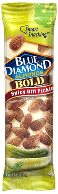 BLUE DIAMOND Blue Diamond BOLD Series 714322 Almonds, Spicy Dill Pickle Flavor, 1.5 oz Tube