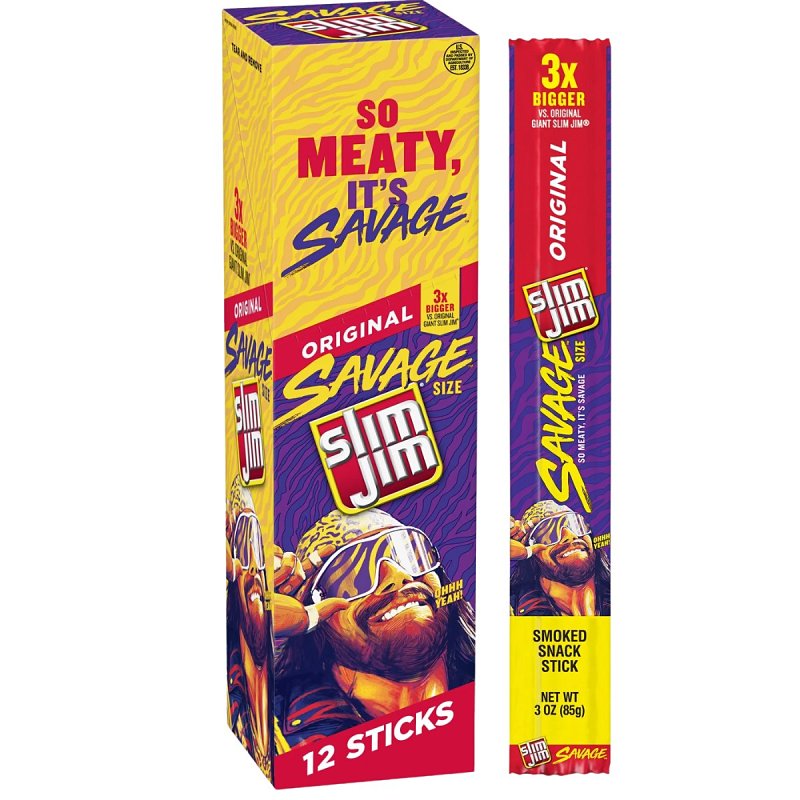 SLIM JIM Slim Jim 711726 Original Snack, Stick, Smoked Meat, 3 oz HOUSEWARES SLIM JIM
