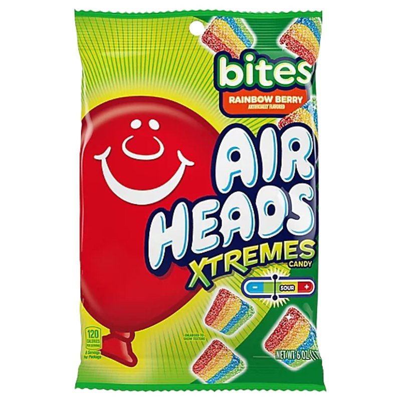 AIRHEADS Airheads AHXBITES12 Candy, Rainbow Berry, 6 oz Bag HOUSEWARES AIRHEADS