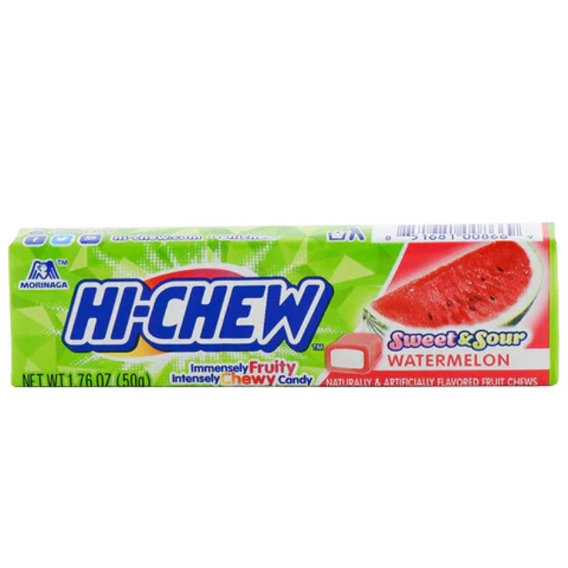 HI-CHEW Hi-Chew 122772 Fruit Chewy Candy, Watermelon, 1.76 oz