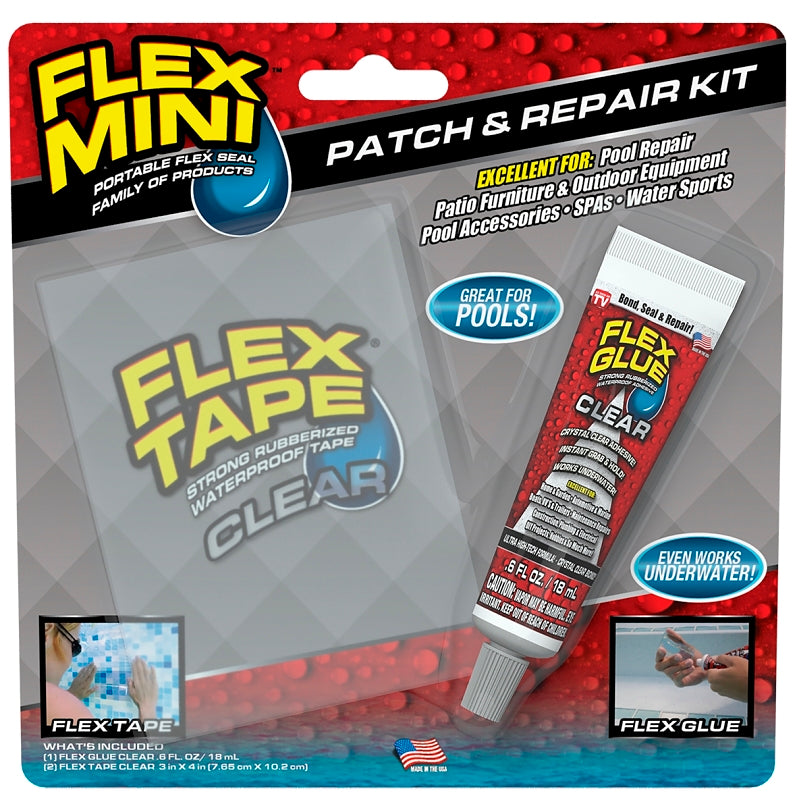 FLEX SEAL Flex Seal POOLKITMINI Patch and Repair Kit, Clear, 3-Piece OUTDOOR LIVING & POWER EQUIPMENT FLEX SEAL
