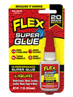 FLEX SEAL Flex Seal SGLIQB20 High Performance Super Glue, Liquid, Clear, 20 g Bottle