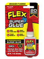 FLEX SEAL Flex Seal SGGELB20 High Performance Super Glue, Gel, Clear, 20 g Bottle
