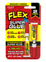 FLEX SEAL Flex Seal SGLIQ2X3 High Performance Super Glue, Liquid, Clear, 6 g Tube