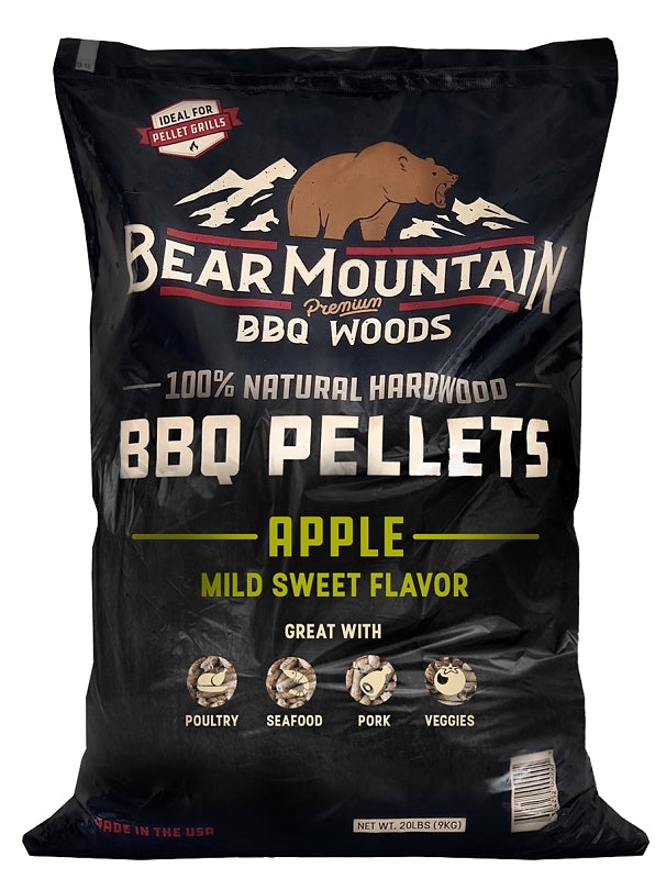 BEAR MOUNTAIN Bear Mountain FK12 Series BBQ Pellet, Apple, 20 in L, Hardwood, 20 lb Bag OUTDOOR LIVING & POWER EQUIPMENT BEAR MOUNTAIN