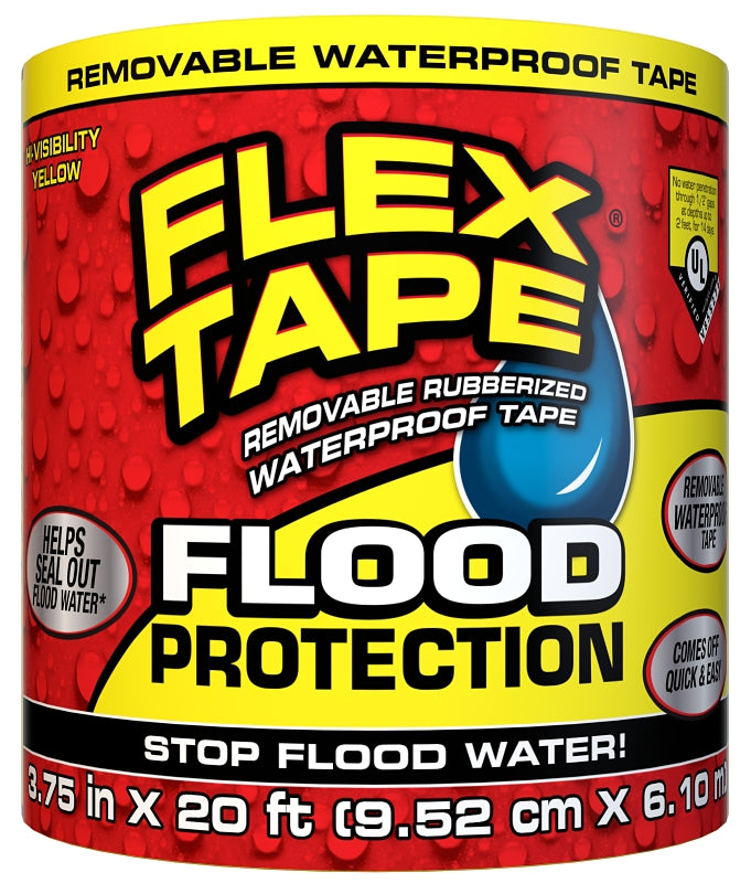 FLEX SEAL Flex Tape Flood Protection RTSYELR0420 Tape, 20 ft L, 3.75 in W, Rubber Backing, Yellow