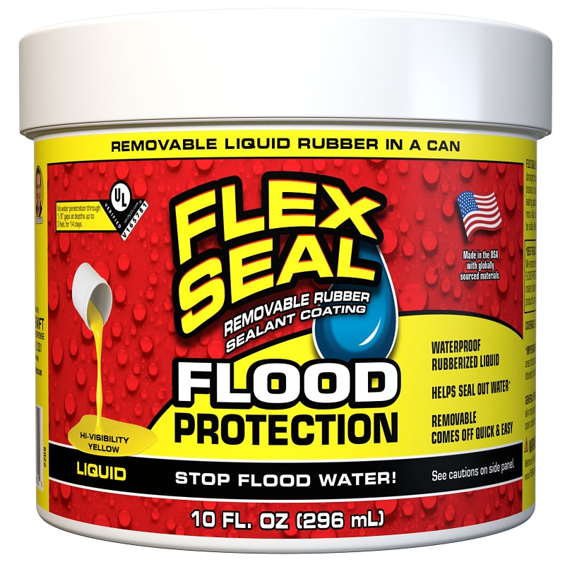 FLEX SEAL Flex Seal Flood Protection RLSYELR12 Rubberized Adhesive, Liquid, Yellow, 10 oz, Can HOUSEWARES FLEX SEAL