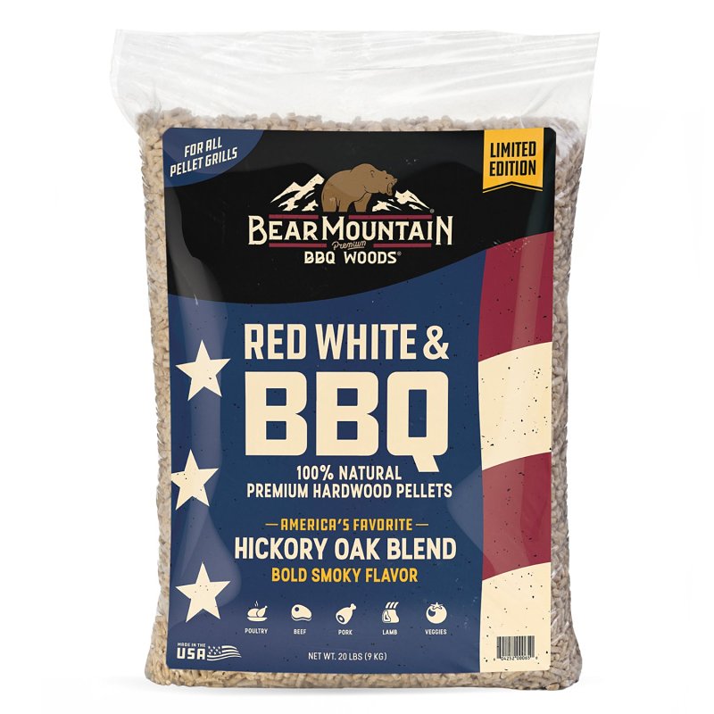 BEAR MOUNTAIN Bear Mountain FK51 BBQ Pellet, Wood, 20 lb Bag