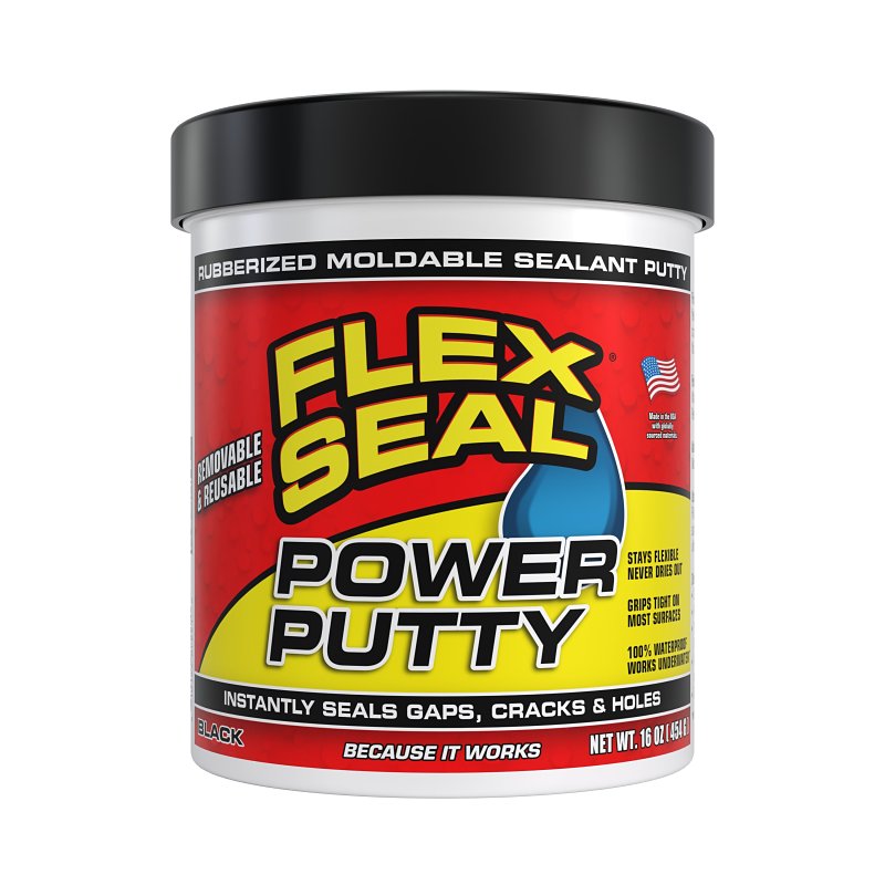 FLEX SEAL Flex Seal PPFSBLKR16 Power Putty, Black, 16 oz Tub